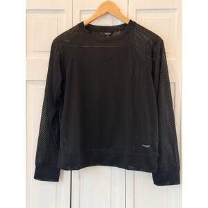 bebe Sport Mesh Flash Dry Long Sleeve Wmns M Top Sporty‎ Y2K 90s Whimsygoth